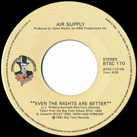 Air Supply : Even The Nights Are Better (7")