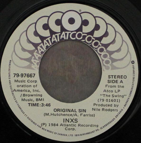 INXS : Original Sin / Stay Young (7", Single)