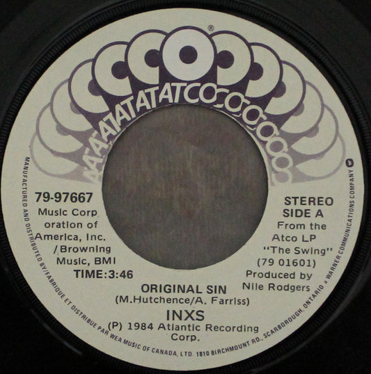 INXS : Original Sin / Stay Young (7", Single)
