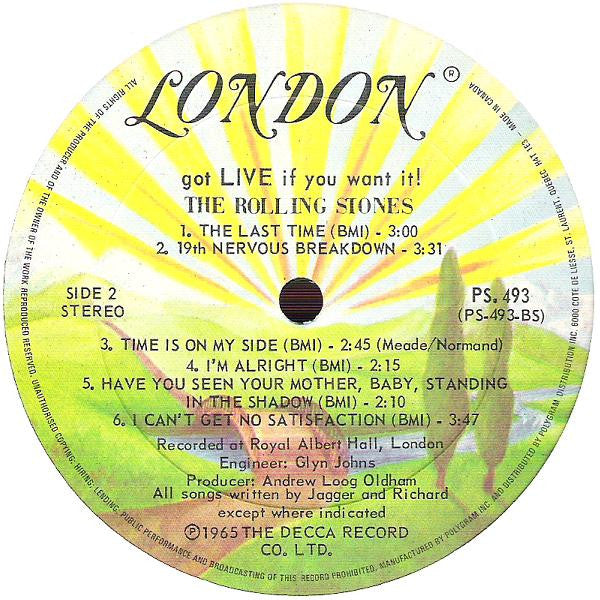 The Rolling Stones : Got Live If You Want It! (LP, Album, RE)