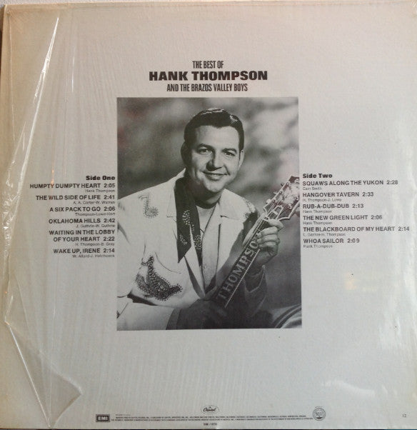 Hank Thompson And His Brazos Valley Boys : The Best Of Hank Thompson And The Brazos Valley Boys (LP, Comp, RE, Win)