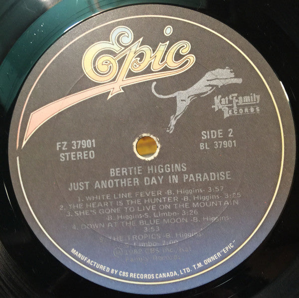 Bertie Higgins : Just Another Day In Paradise (LP, Album)