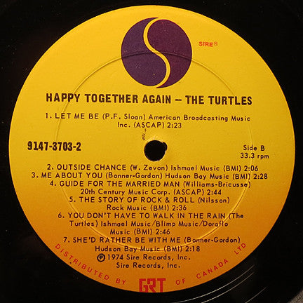 The Turtles : "Happy Together Again!" The Turtles Greatest Hits (2xLP, Comp, Gat)