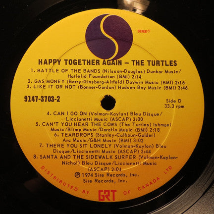 The Turtles : "Happy Together Again!" The Turtles Greatest Hits (2xLP, Comp, Gat)