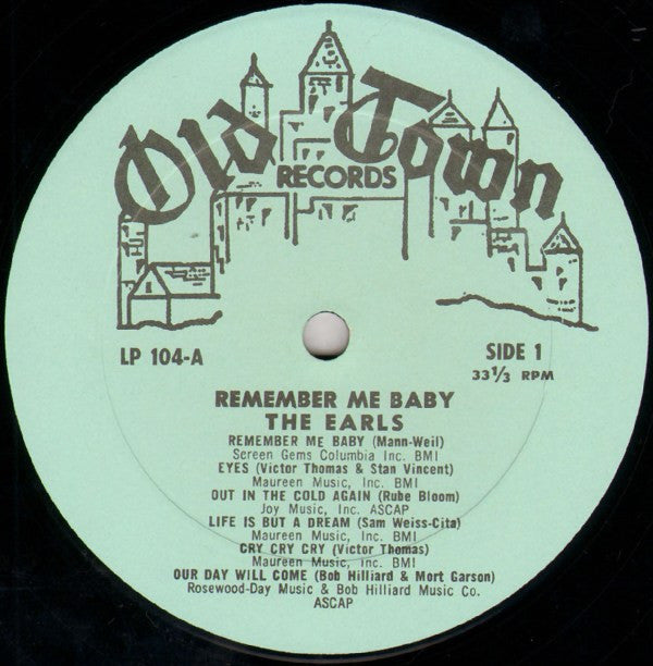 The Earls : Remember Me Baby (LP, Album)