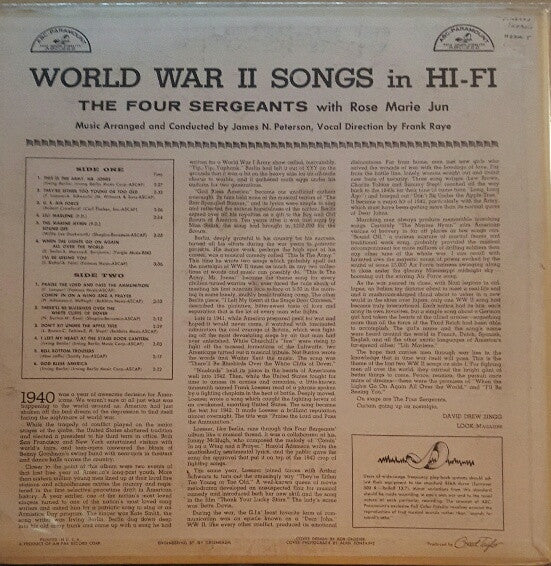The Four Sergeants With Rose Marie Jun : World War II Songs In Hi-Fi (LP)