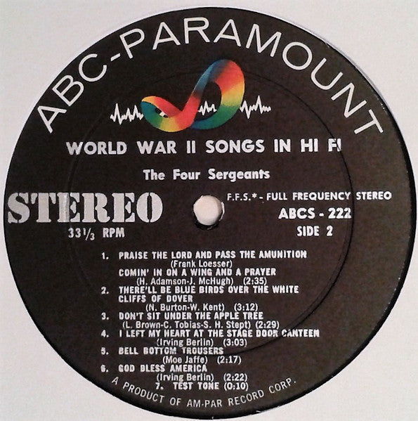 The Four Sergeants With Rose Marie Jun : World War II Songs In Hi-Fi (LP)