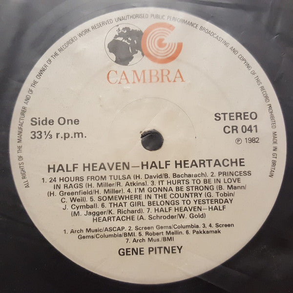 Gene Pitney : Half Heaven Half Heartache (2xLP, Comp)