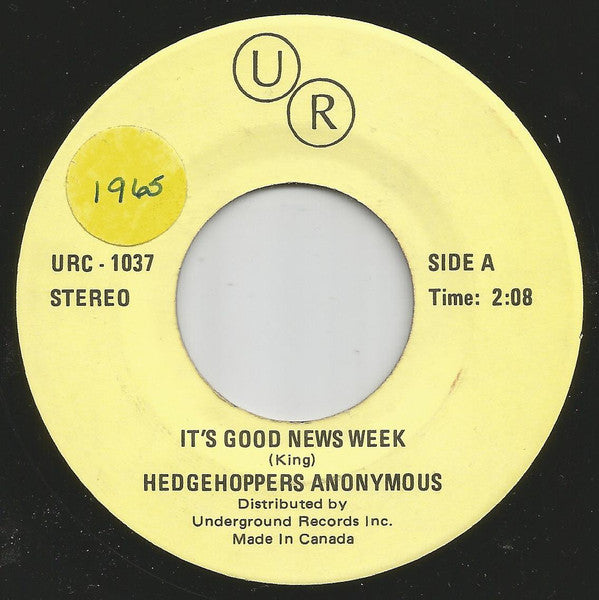 Hedgehoppers Anonymous / The Flirtations : It's Good News Week / Nothing But A Heartache (7", Yel)
