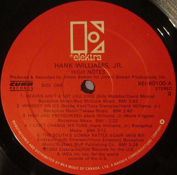 Hank Williams Jr. : High Notes (LP, Album)