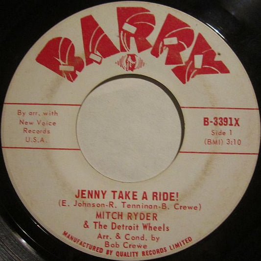 Mitch Ryder & The Detroit Wheels : Jenny Take A Ride! / Baby Jane (Mo-Mo Jane) (7")