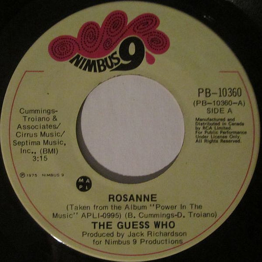 The Guess Who : Rosanne (7")