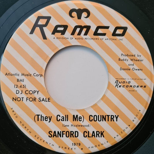 Sanford Clark : (They Call Me) Country / Climbin' The Walls (7", Promo)
