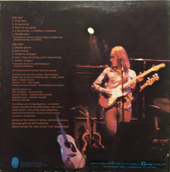 Dave Mason : Headkeeper (LP, Album)