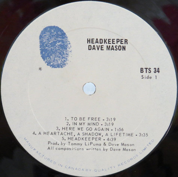 Dave Mason : Headkeeper (LP, Album)