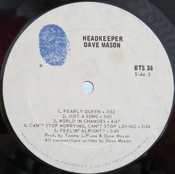 Dave Mason : Headkeeper (LP, Album)