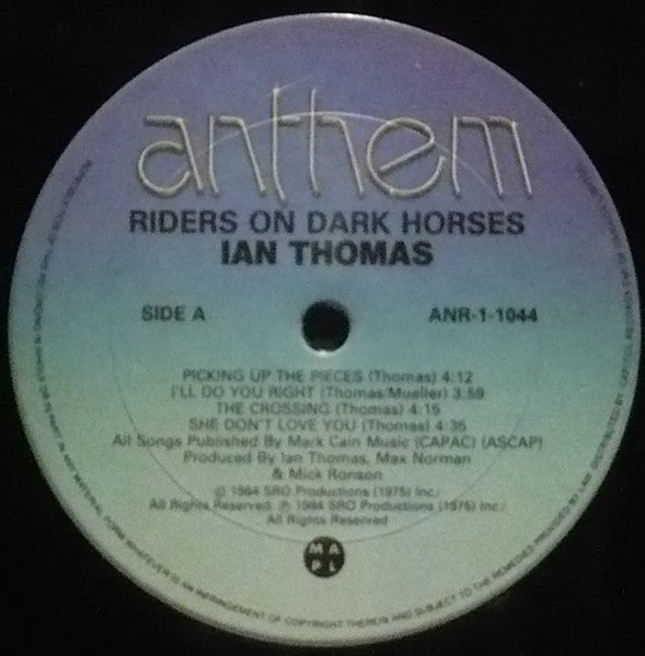Ian Thomas (2) : Riders On Dark Horses (LP, Album)