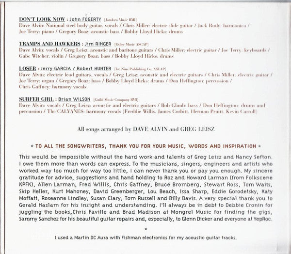 Dave Alvin : West Of The West (CD, Album, Dig)