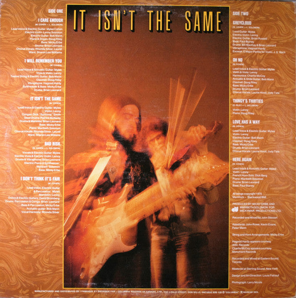 Myles And Lenny : It Isn't The Same (LP, Album)