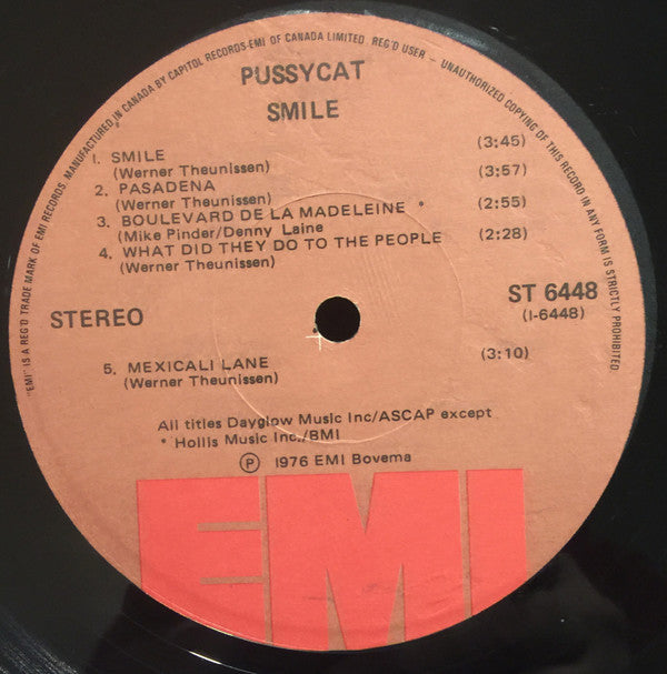 Pussycat (2) : Smile Including Mississippi, Georgie & Smile (LP, Album)