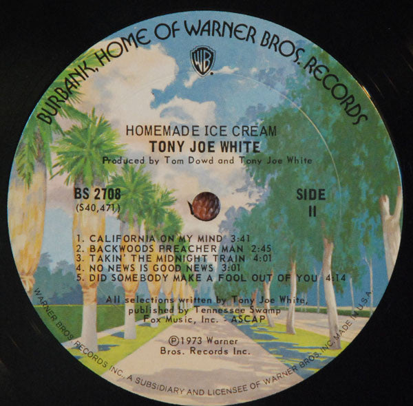 Tony Joe White : Home Made Ice Cream (LP, Album, Gat)