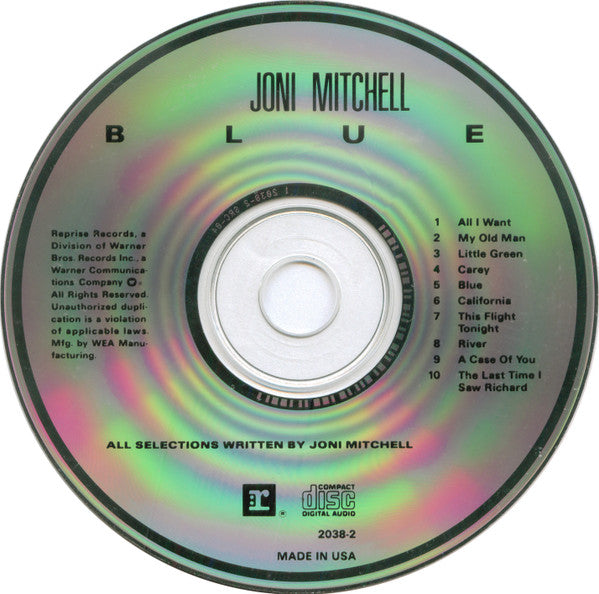 Joni Mitchell : Blue (CD, Album, RE)