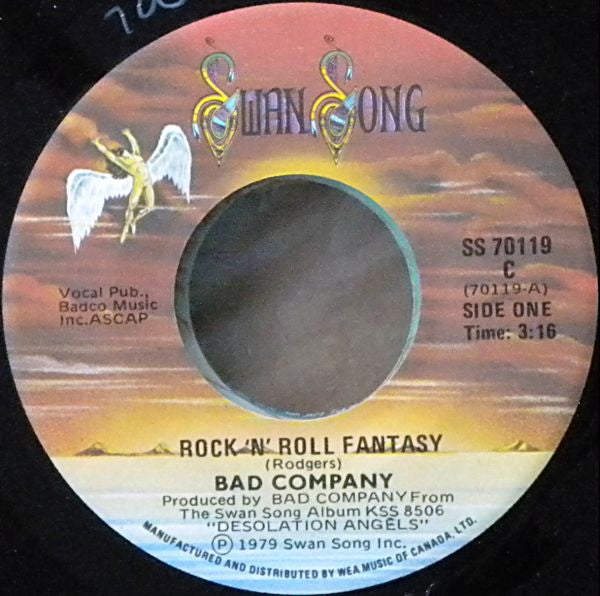 Bad Company (3) : Rock 'N' Roll Fantasy (7", Single)