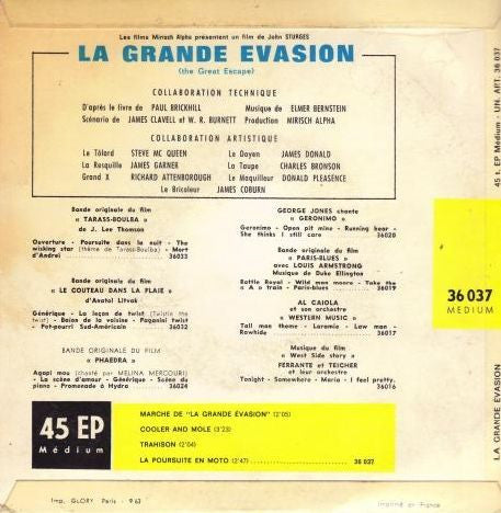 Elmer Bernstein : Bande Originale Du Film La Grande Evasion (The Great Escape) (7", EP)