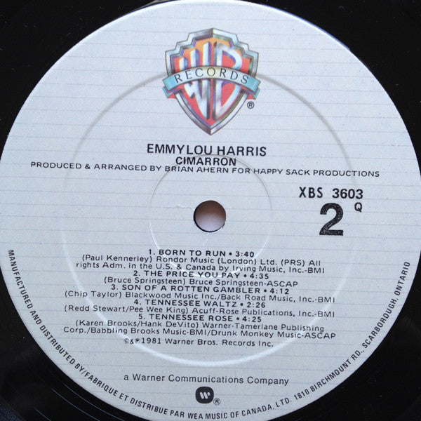 Emmylou Harris : Cimarron (LP, Album)