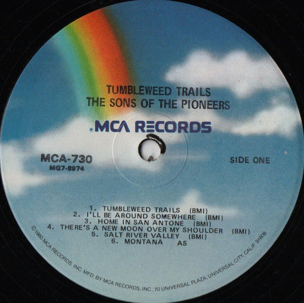 The Sons Of The Pioneers : Tumbleweed Trails (LP, Comp, RE)