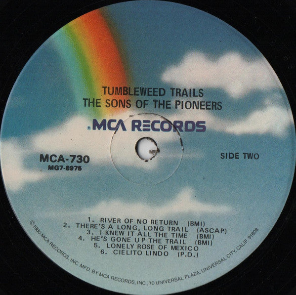 The Sons Of The Pioneers : Tumbleweed Trails (LP, Comp, RE)