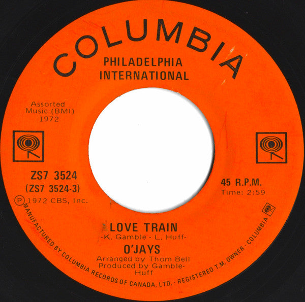 The O'Jays : Love Train (7", Single)