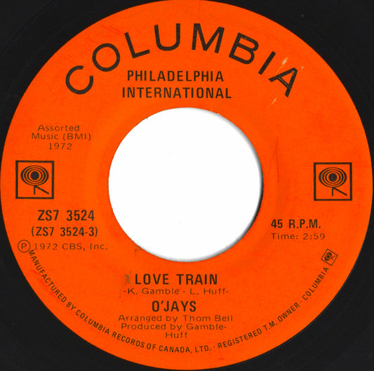 The O'Jays : Love Train (7", Single)