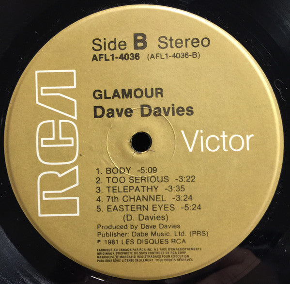 Dave Davies : Glamour (LP, Album)