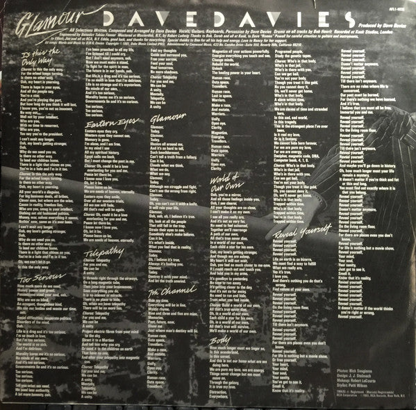 Dave Davies : Glamour (LP, Album)
