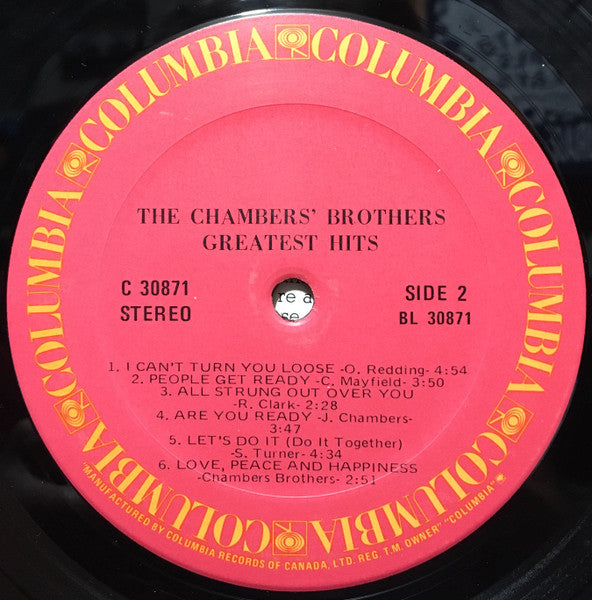 The Chambers Brothers : The Chambers Brothers' Greatest Hits (LP, Comp, RE)
