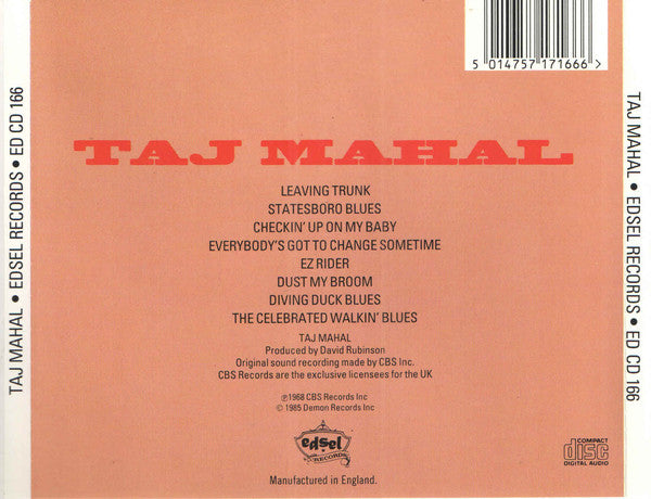 Taj Mahal : Taj Mahal (CD, Album, RE)