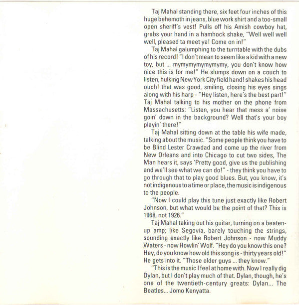 Taj Mahal : Taj Mahal (CD, Album, RE)