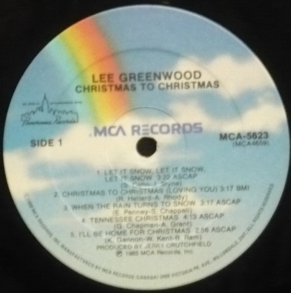 Lee Greenwood : Christmas To Christmas (LP, Album)