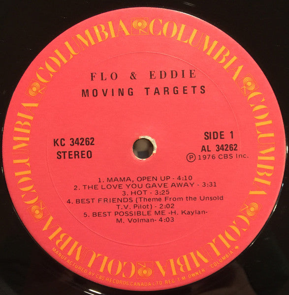 Flo And Eddie* : Moving Targets (LP, Album)