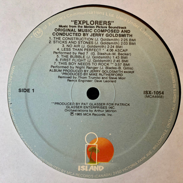 Jerry Goldsmith : Explorers (Music From The Motion Picture Soundtrack) (LP, Album)