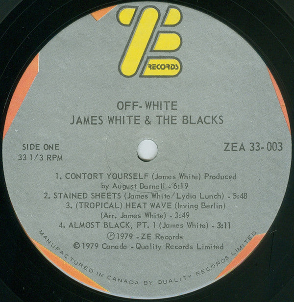 James White & The Blacks : Off White (LP, Album)