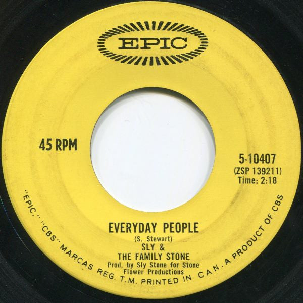 Sly & The Family Stone : Everyday People / Sing A Simple Song (7", Single)