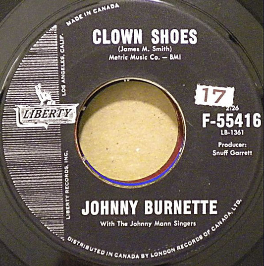Johnny Burnette With The Johnny Mann Singers : Clown Shoes (7", Single)