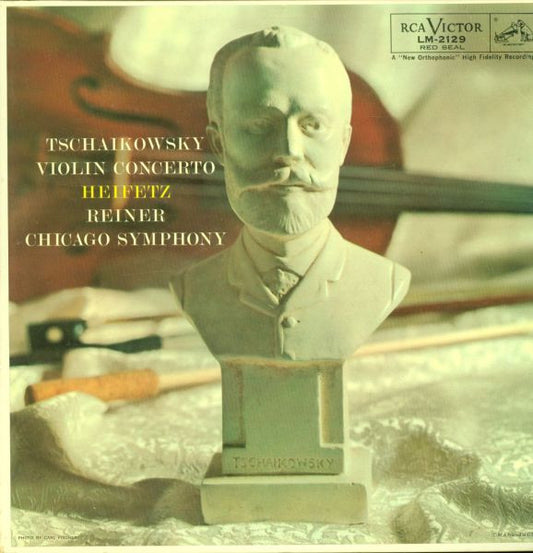Pyotr Ilyich Tchaikovsky, Jascha Heifetz, Fritz Reiner, Chicago Symphony Orchestra : Concerto For Violin In D Major (LP, Album)