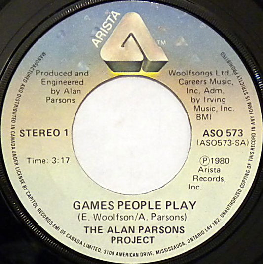 The Alan Parsons Project : Games People Play (7", Single)