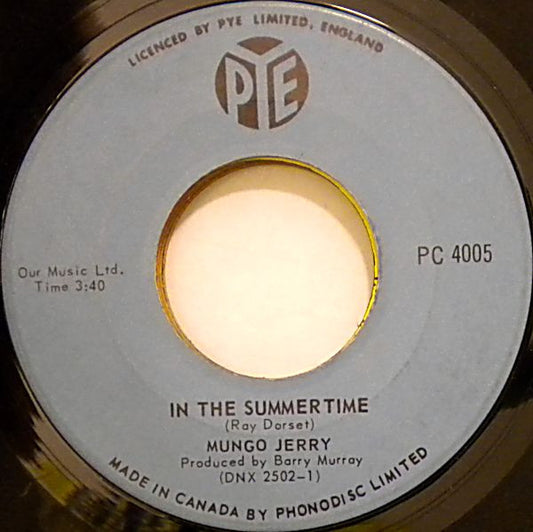 Mungo Jerry : In The Summertime (7", Single)