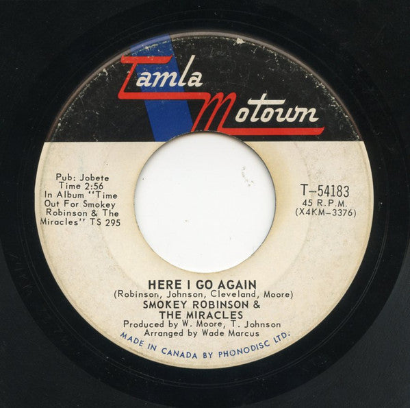 The Miracles : Doggone Right (7", Single, Mono)