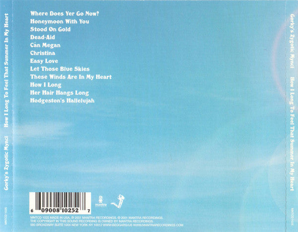 Gorky's Zygotic Mynci : How I Long To Feel That Summer In My Heart (CD, Album)