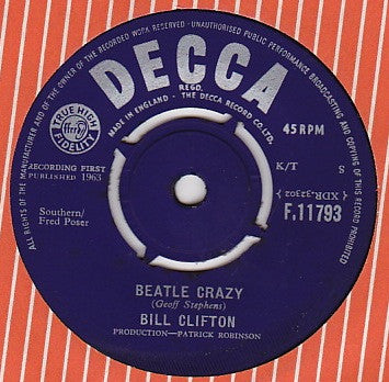 Bill Clifton : Beatle Crazy (7", Single)
